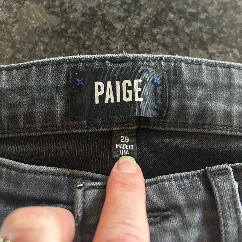 PAIGE Federal Charcoal Jeans. 31 inseam.